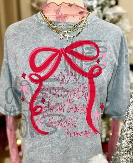 You Are Worth More Proverbs 31:10 Adult Top