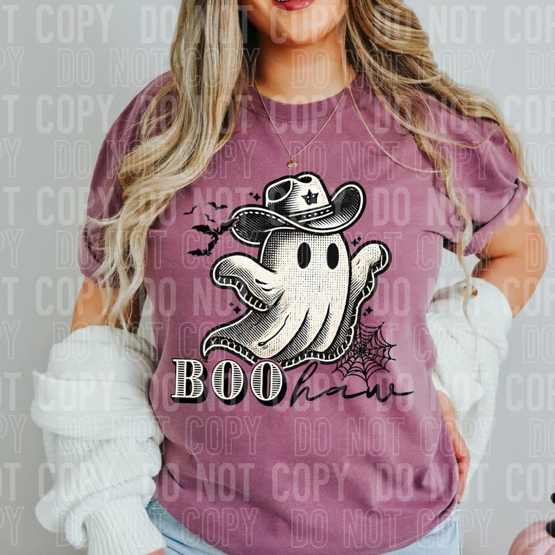 Boo Haw Western Ghost Halloween T-shirt