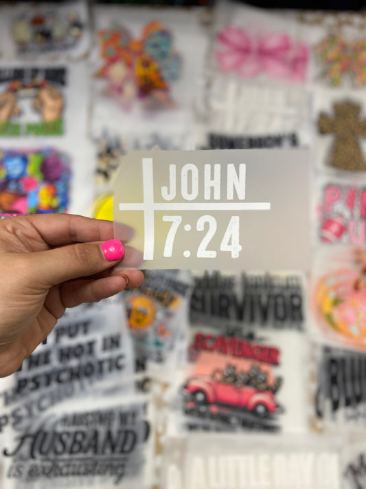 John 7:24 DTF Trucker Hat Patch Only