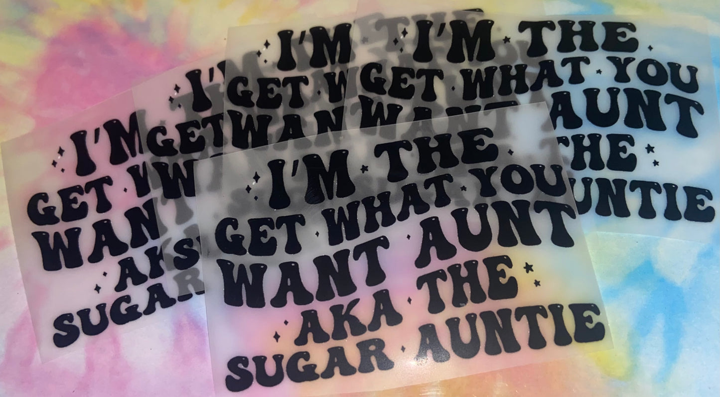 The Sugar Auntie DTF Hat Print