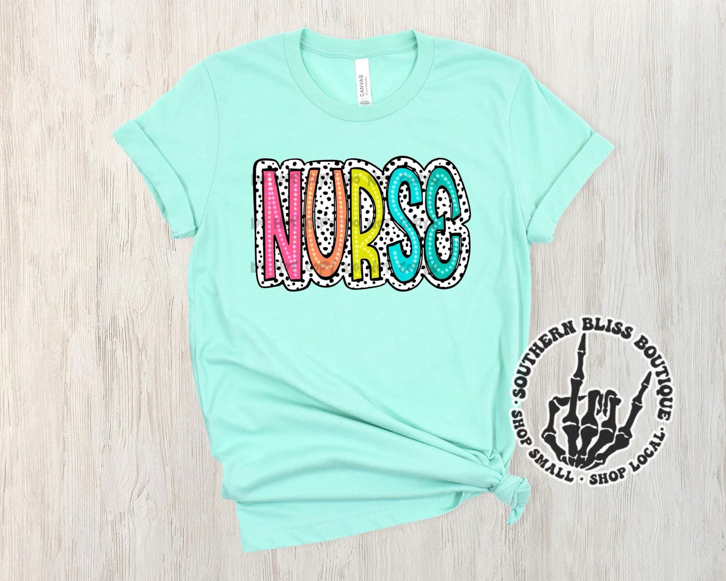 Nurse Multi Color Dots T-Shirt