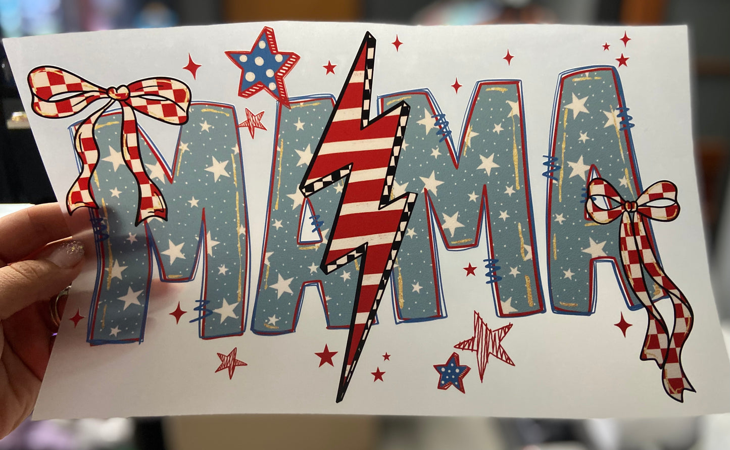 Quick Ship Mama Patriotic T-shirt