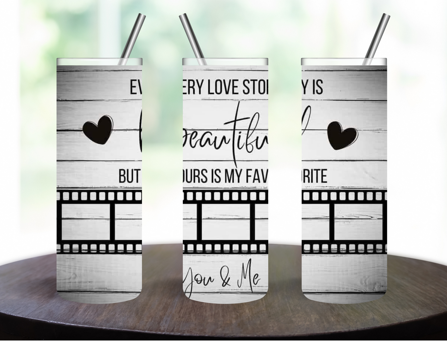 Photo Frame Love Story Is Beautiful 20oz Tumbler