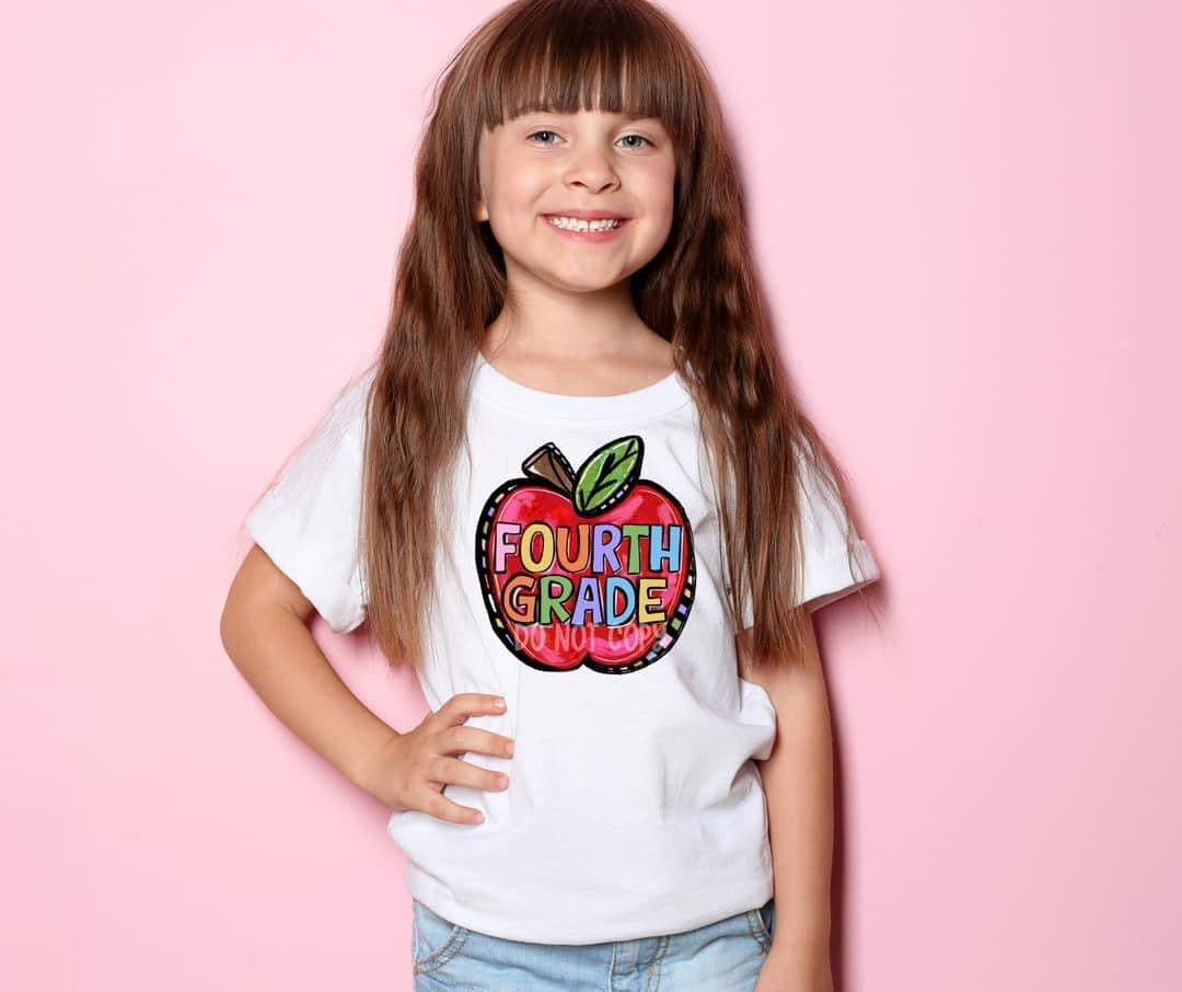 School Elementary Grades Apple Youth Shirt