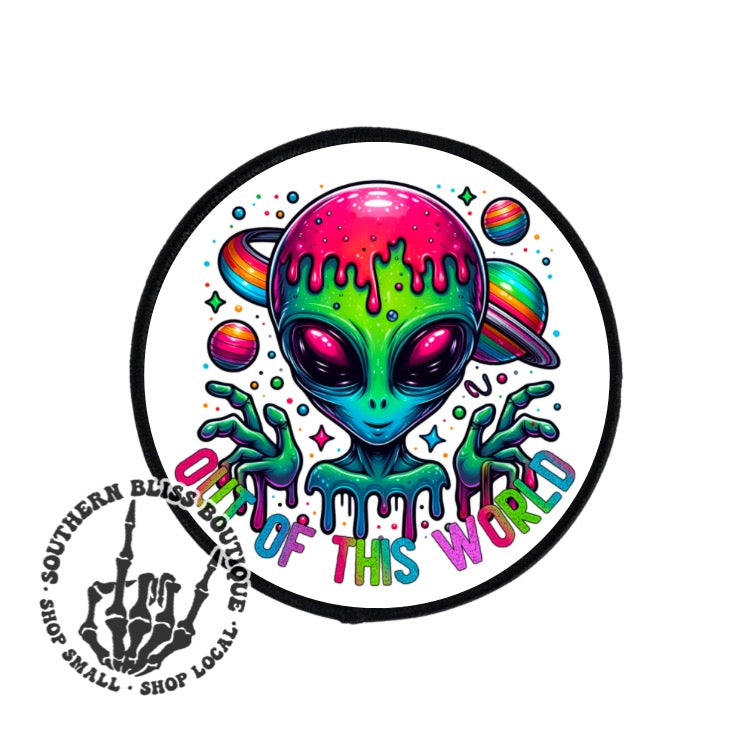 Alien Out Of This World Trucker Hat Iron On Patch Only