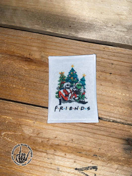 RTS Friends Christmas Cheers 4in Iron On Hat Patch