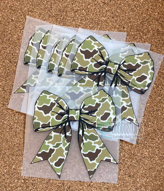 Duck Camo Bow DTF Trucker Hat Patch Only