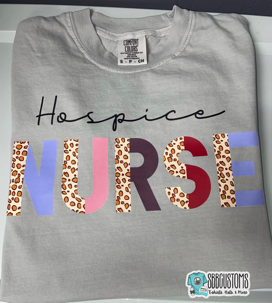 Hospice Nurse Leopard  T-shirt