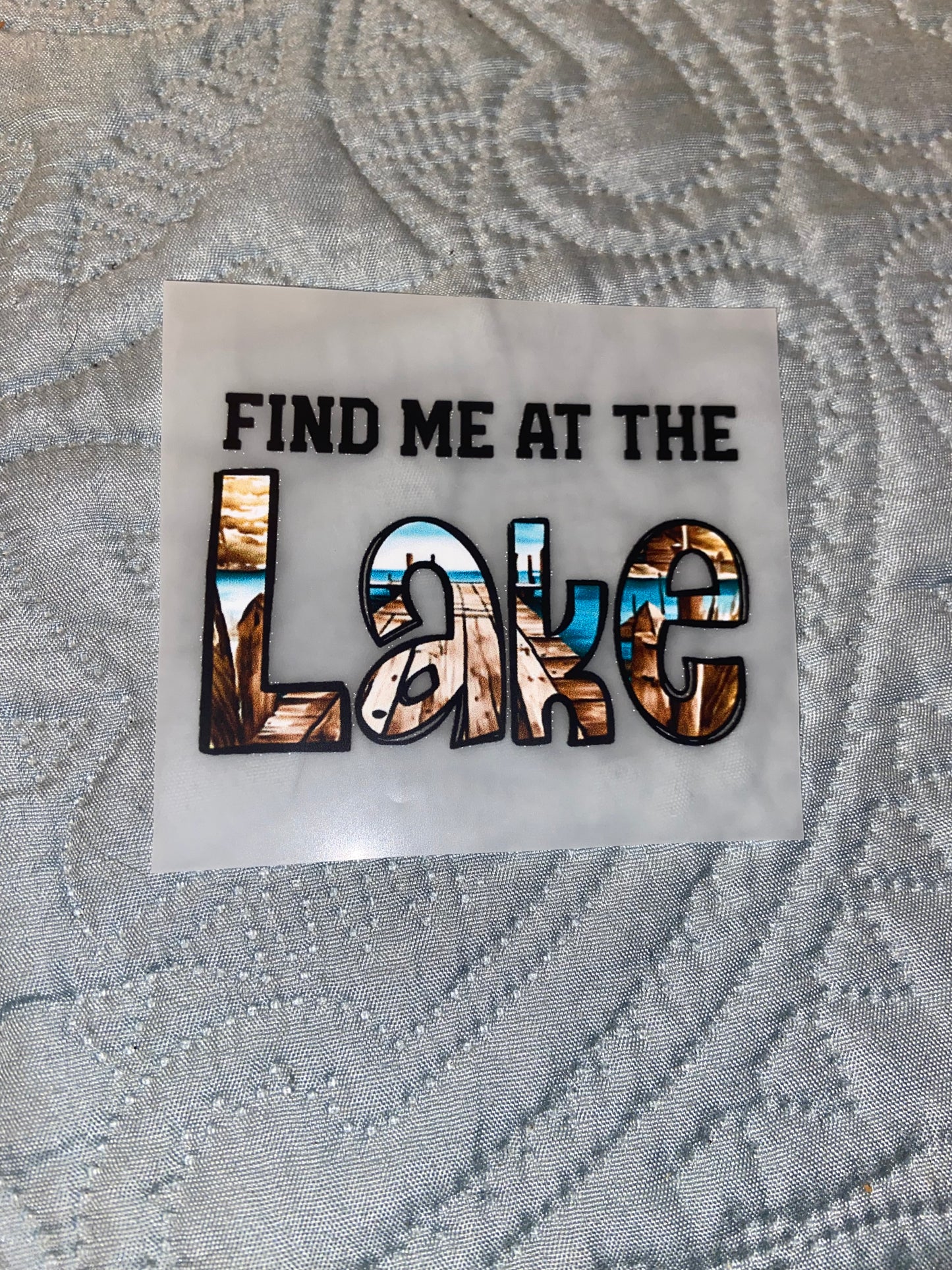 Find Me At The Lake DTF Hat Print 3x2.5in