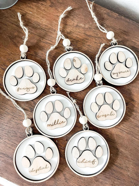 Animal Paw Custom Ornaments PREORDER