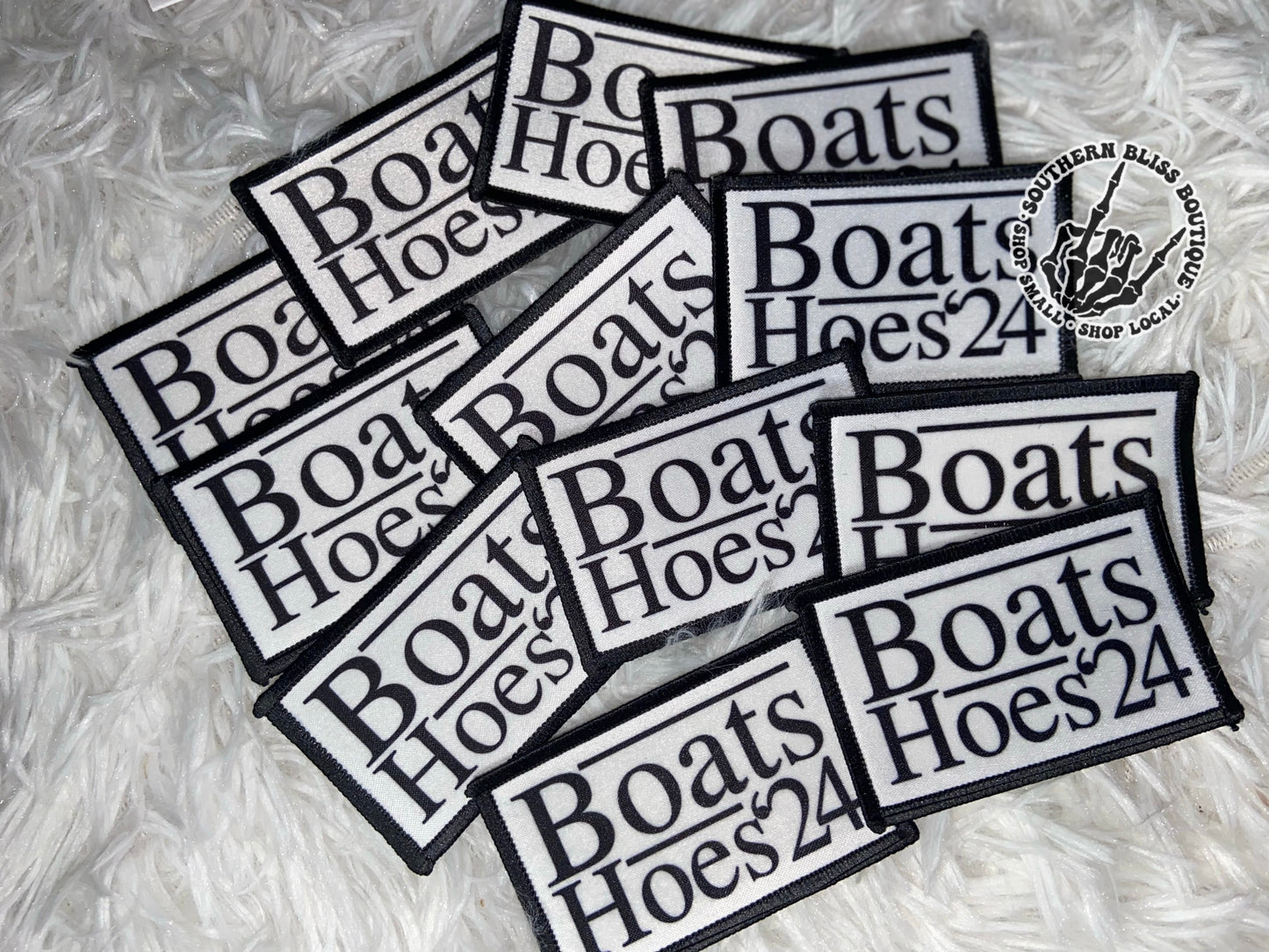 Boats and Hoes Trucker Hat Iron On Patch Only