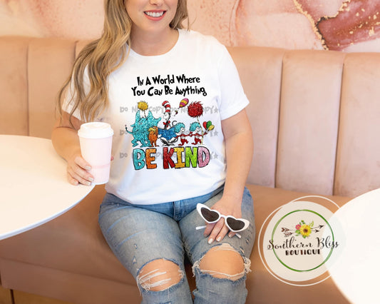 In A World Be Kind Adult T-Shirt