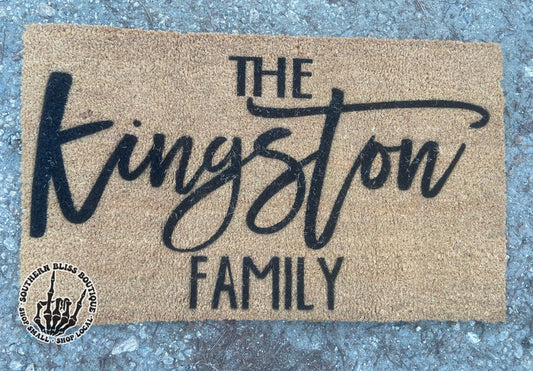 The Custom Family Name Doormat Preorder