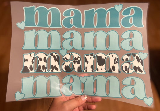 Quick Ship Teal Western Mama T-shirt