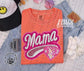 Mama Basketball Heart Faux Embroidery T-Shirt