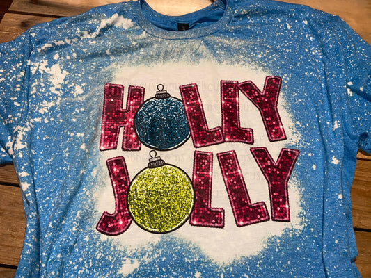 Holly Jolly Bleach Tee