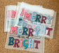 Merry and Bright Christmas DTF Trucker Hat Patch Only