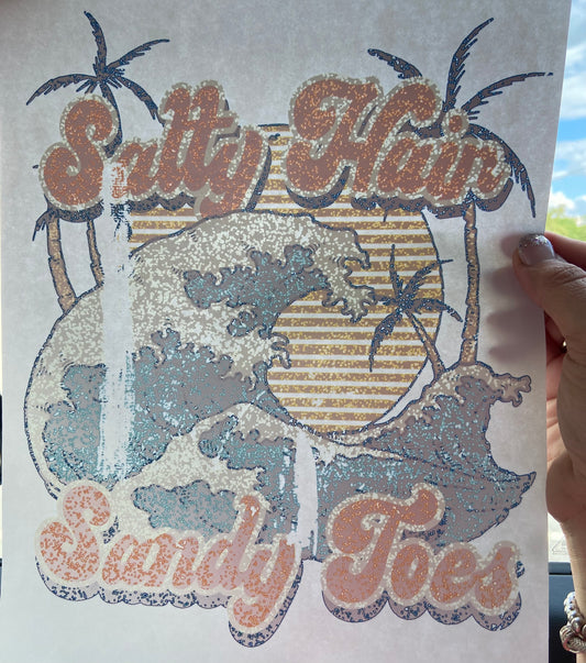 Quick Ship Salty Hair & Sandy Toes T-shirt