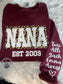 Cheetah Offset With Puff Custom Title Sweatshirt With Names On Sleeve