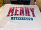 Merry Christmas Glitter Pink and Teal Long Sleeve T-Shirt