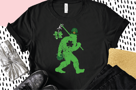 Sasquatch St Patricks T-shirt