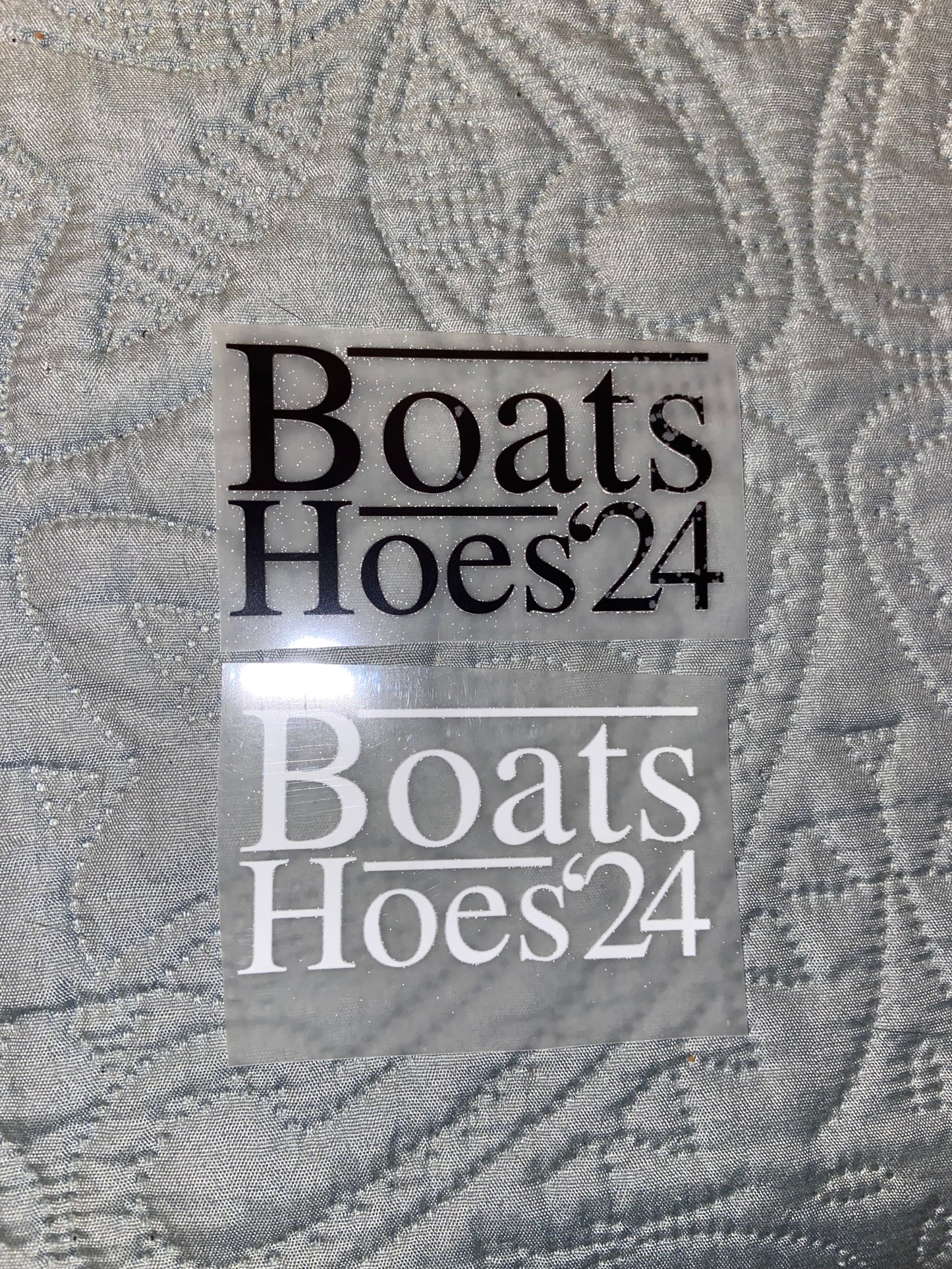 Boats & Hoes ‘24 DTF Hat 3x2in Print