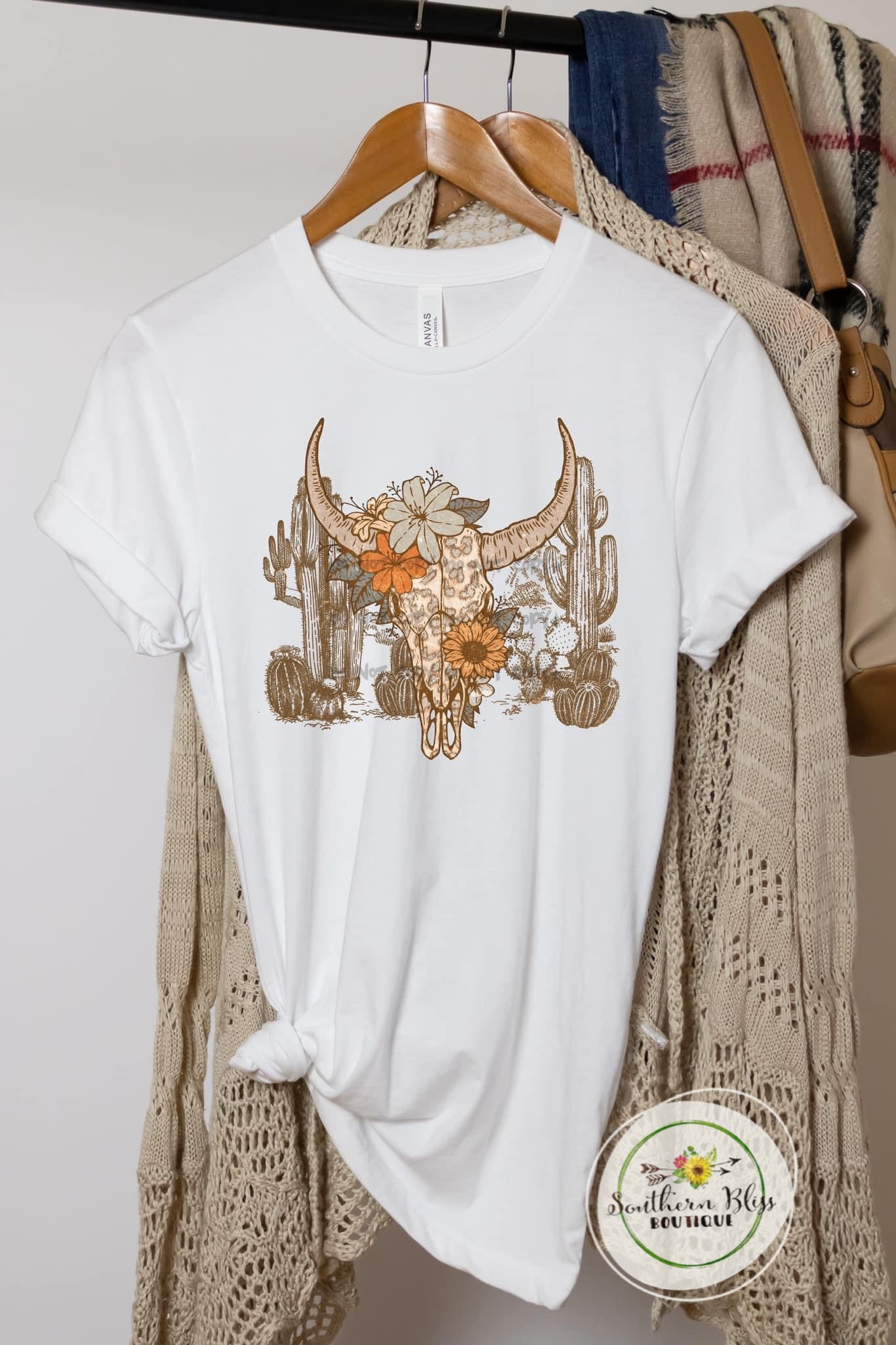 Boho Punchy Skull T-Shirt