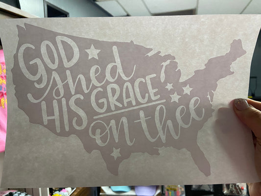 Quick Ship God Shed His Grace Patriotic T-shirt