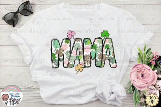 Mama Clovers St Patricks T-shirt