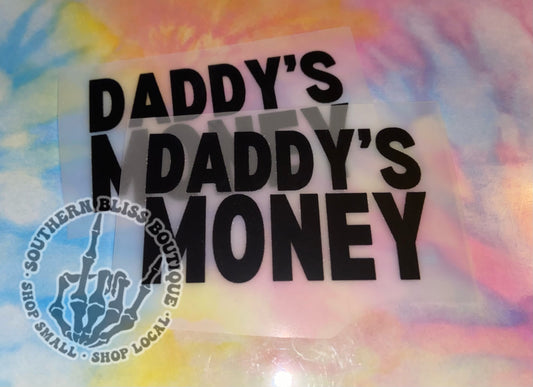 Daddy’s Money DTF Hat Print