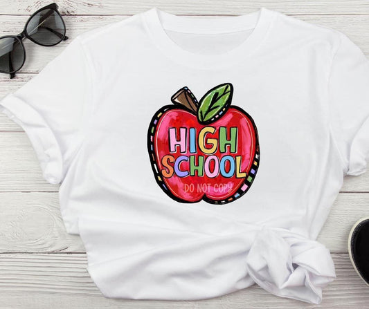 School Grade Apple Adult T-shirt