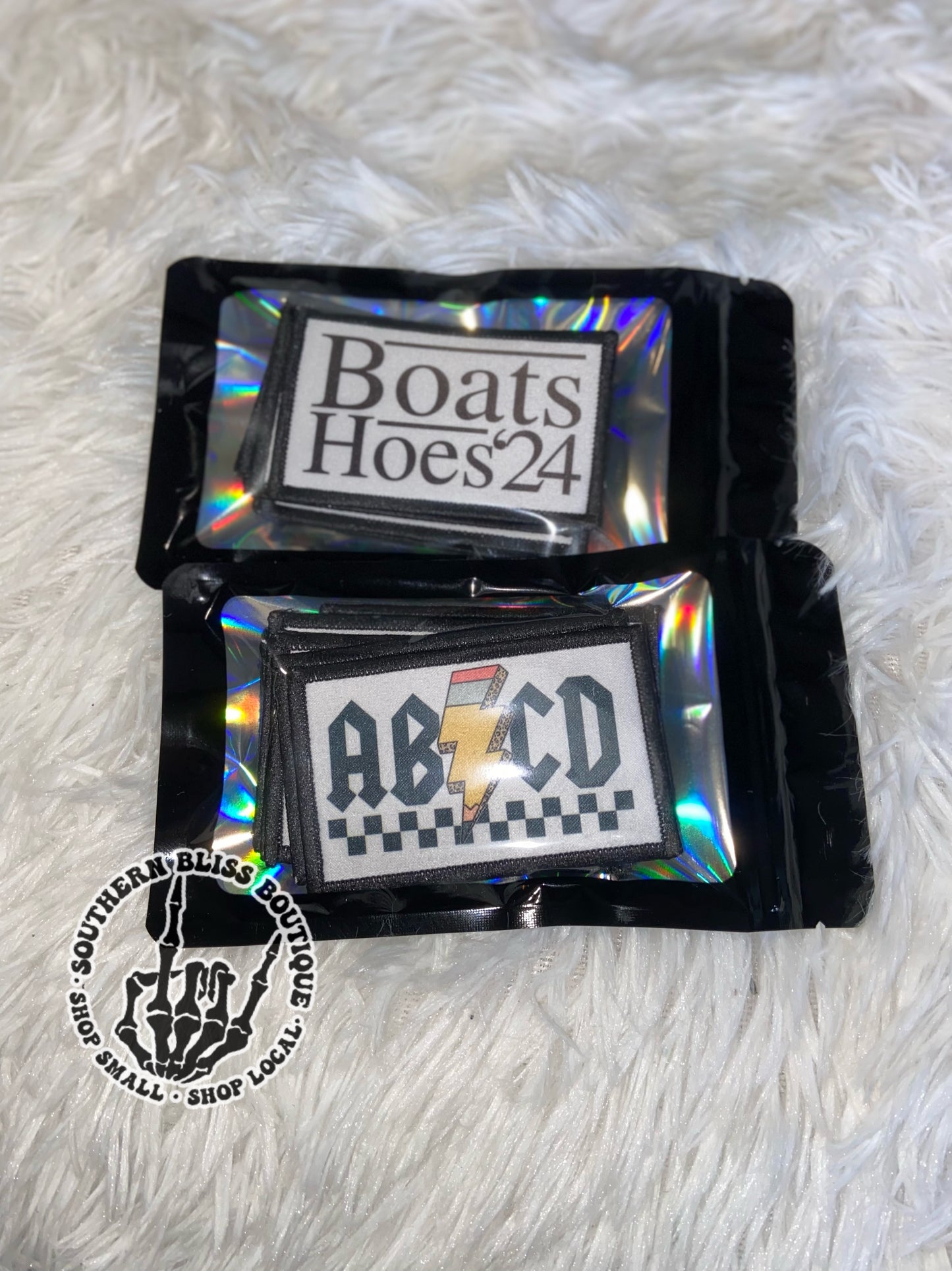 Boats and Hoes Trucker Hat Iron On Patch Only