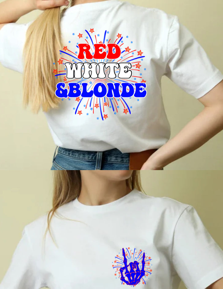 Red, White, Blonde Patriotic T-shirt