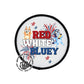 Red White Bluey Trucker Hat Patch Only