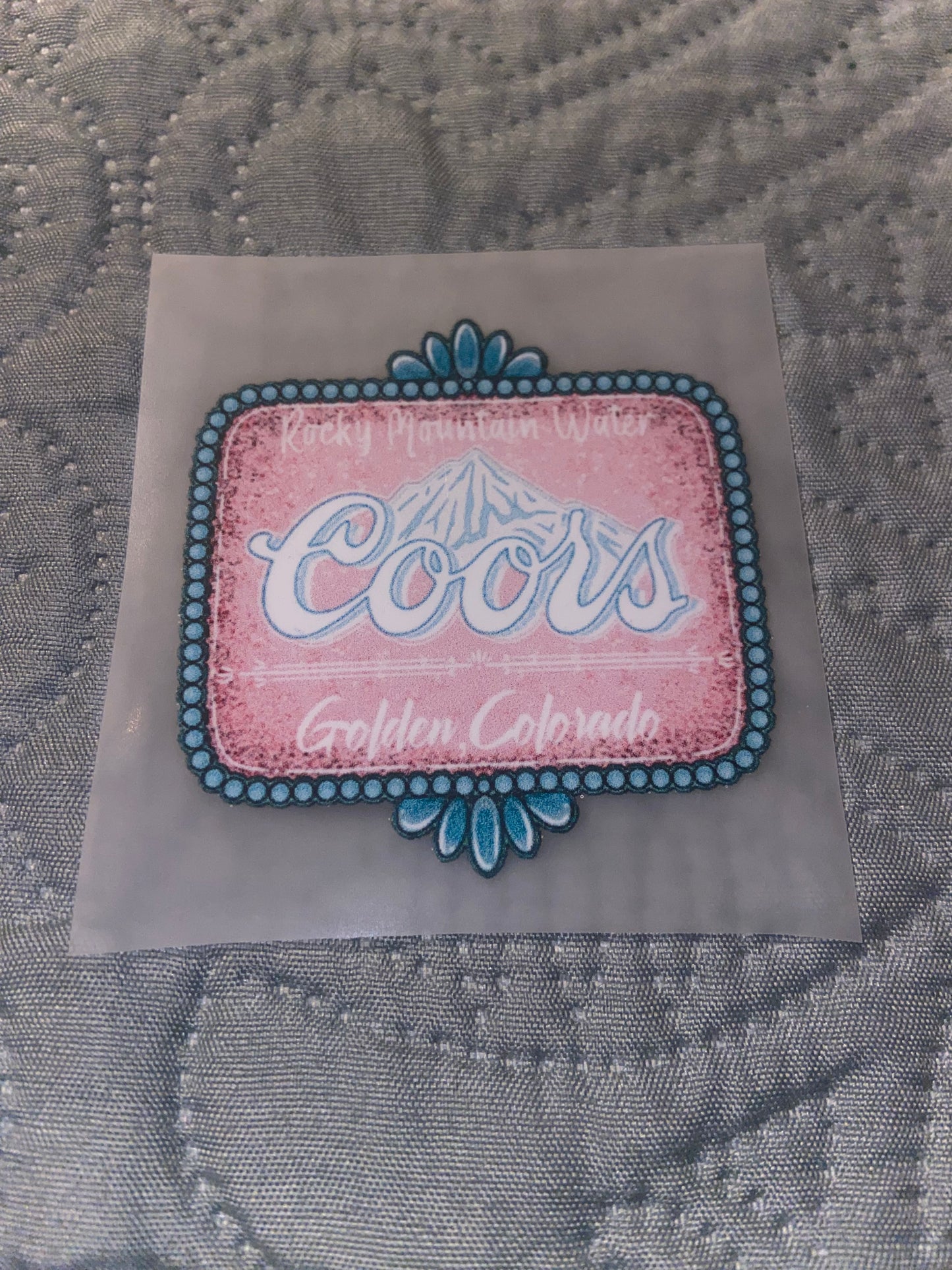 RTS Coors Pink Punchy DTF Hat 2.5x2.5in Print