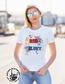 Red, White, Blue Characters Adult T-Shirt