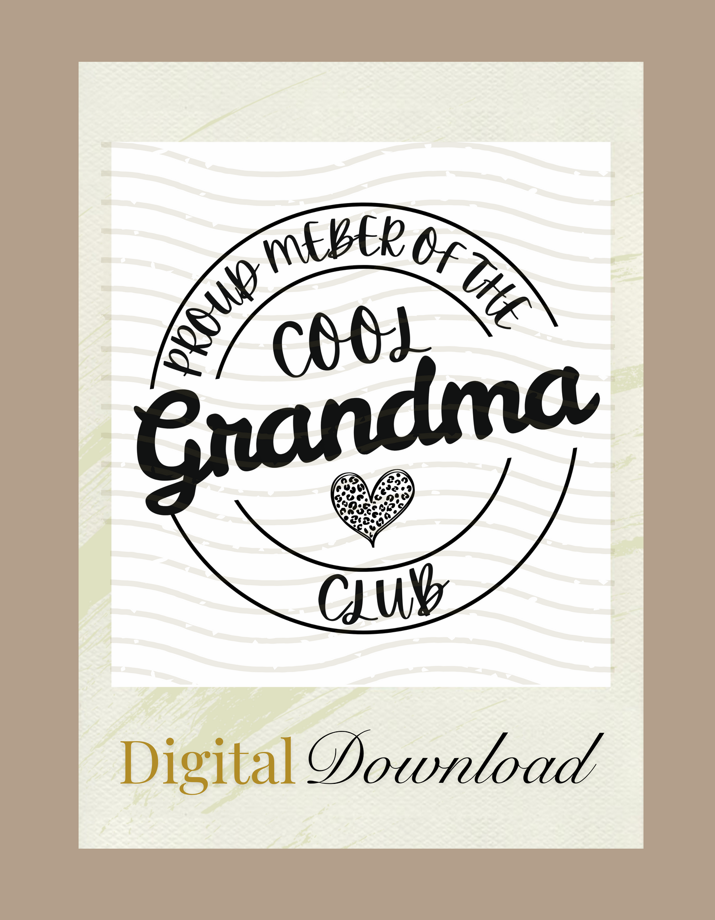 Cool Grandma Club PNG, Digital Download