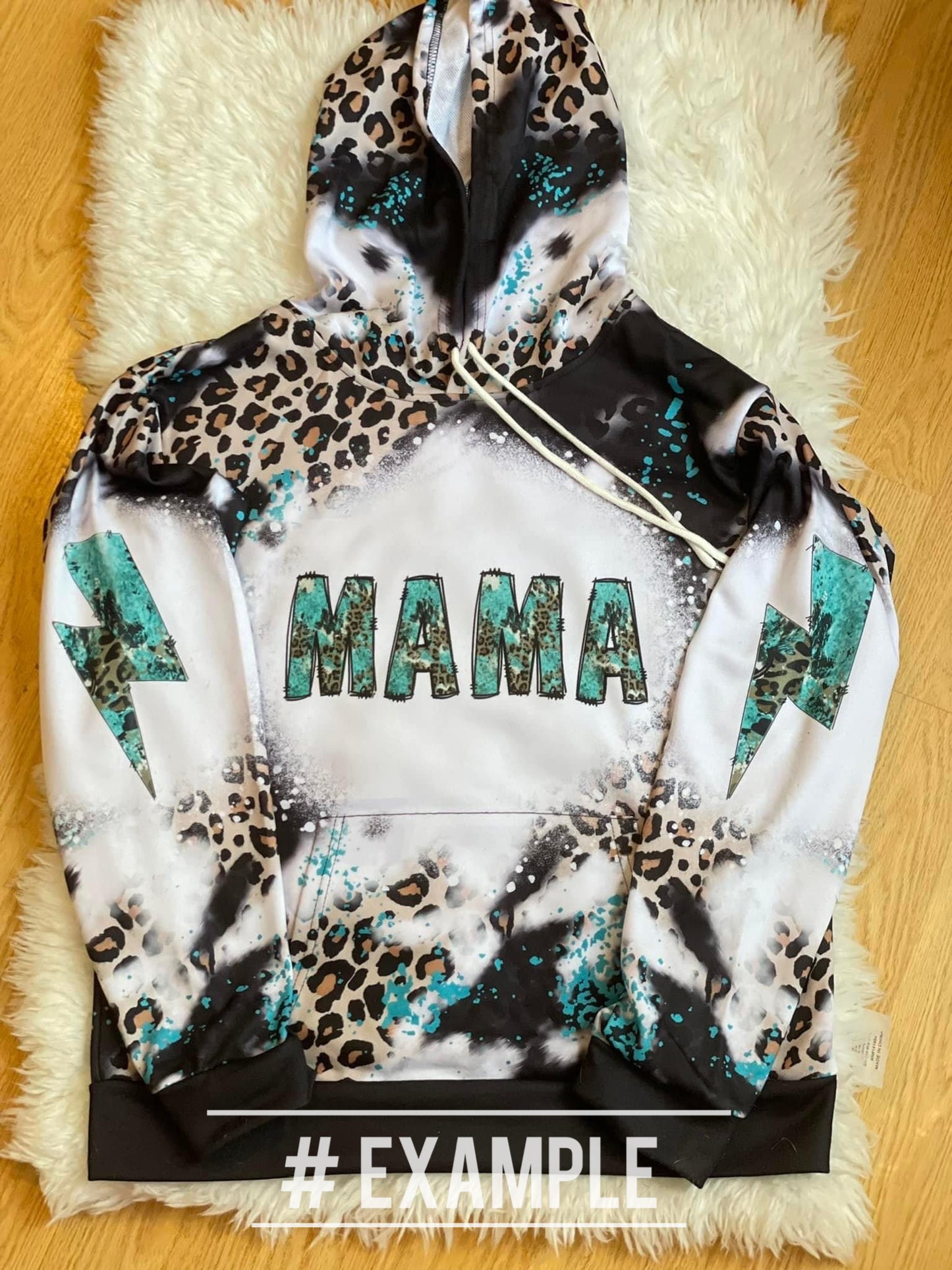 Leopard Printed Bleached Hoodies