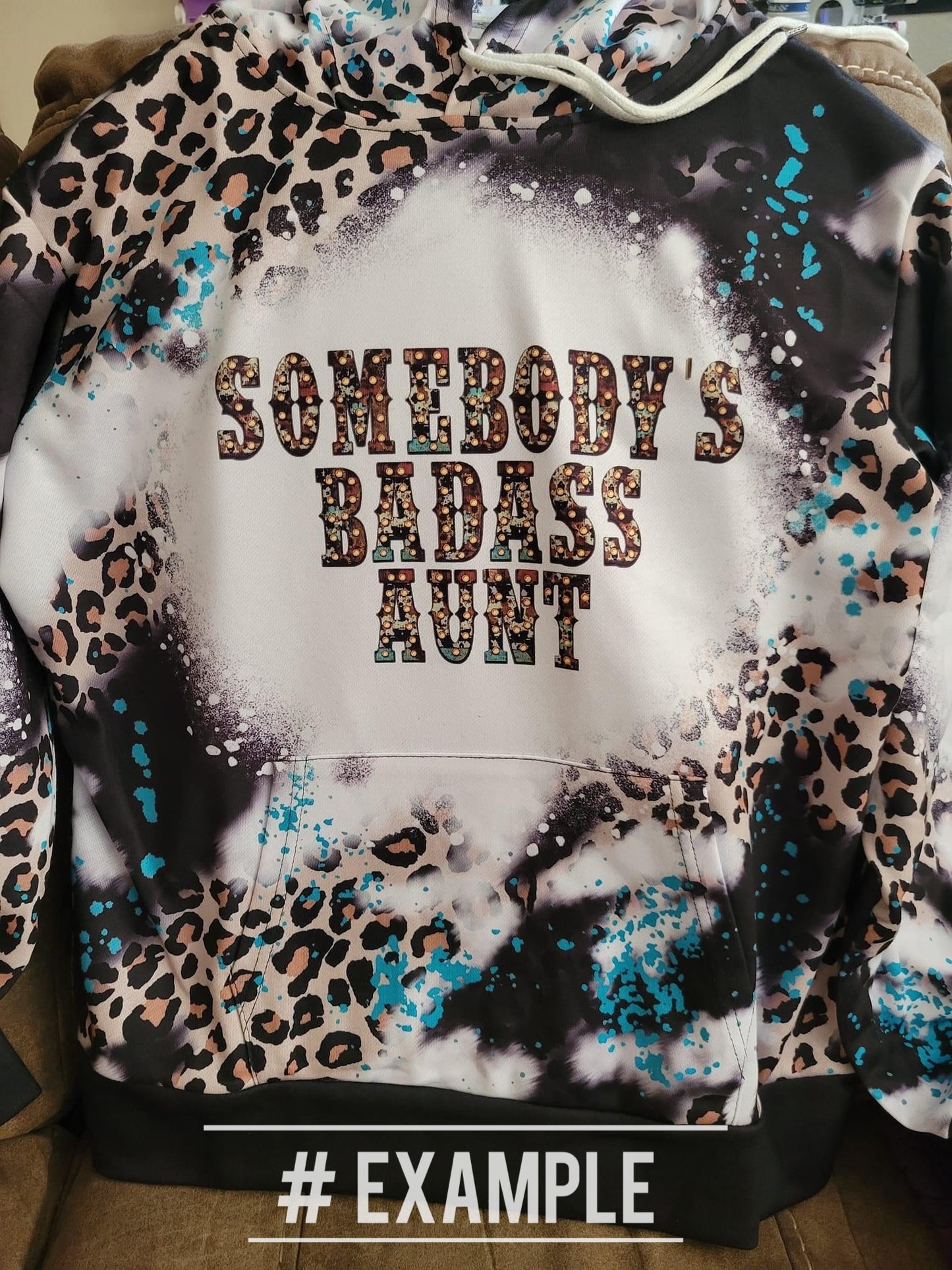Leopard Printed Bleached Hoodies