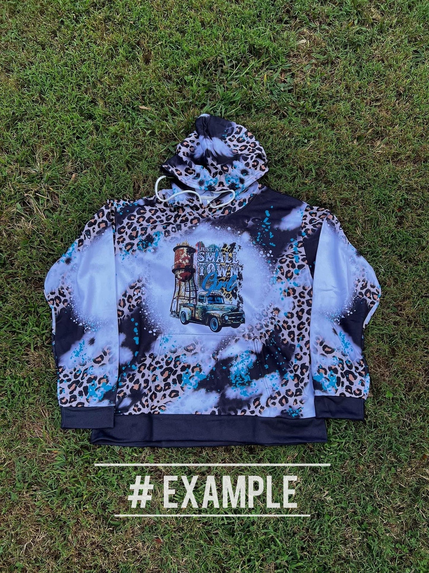 Leopard Printed Bleached Hoodies