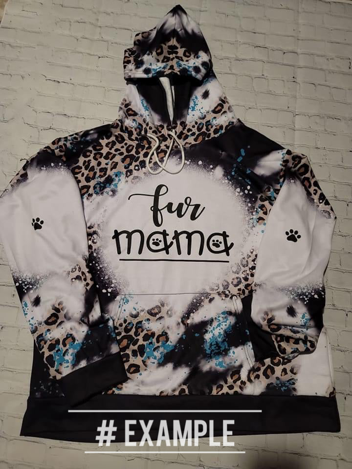 Leopard Printed Bleached Hoodies