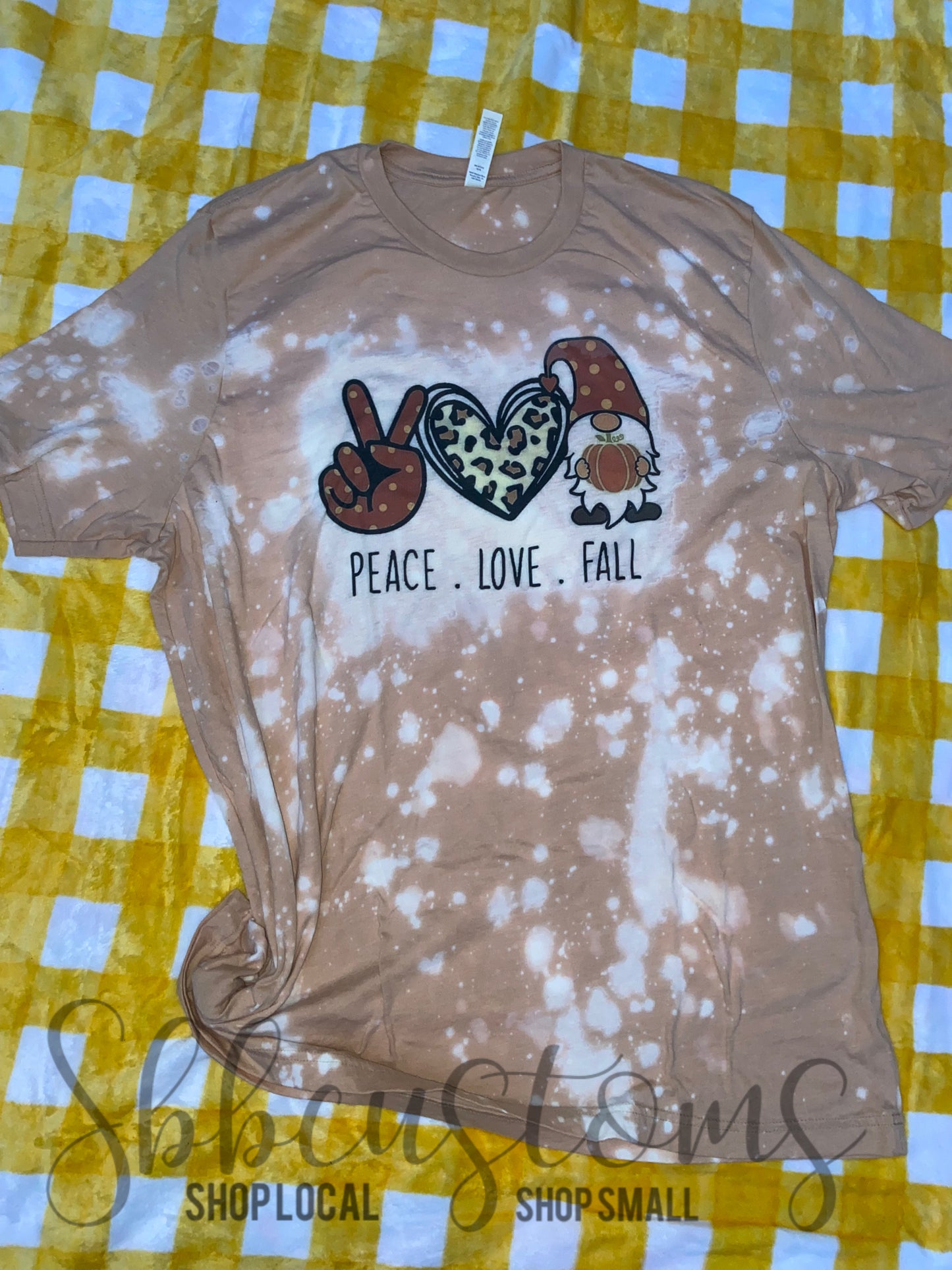 Peace Love Fall Bleached Tee