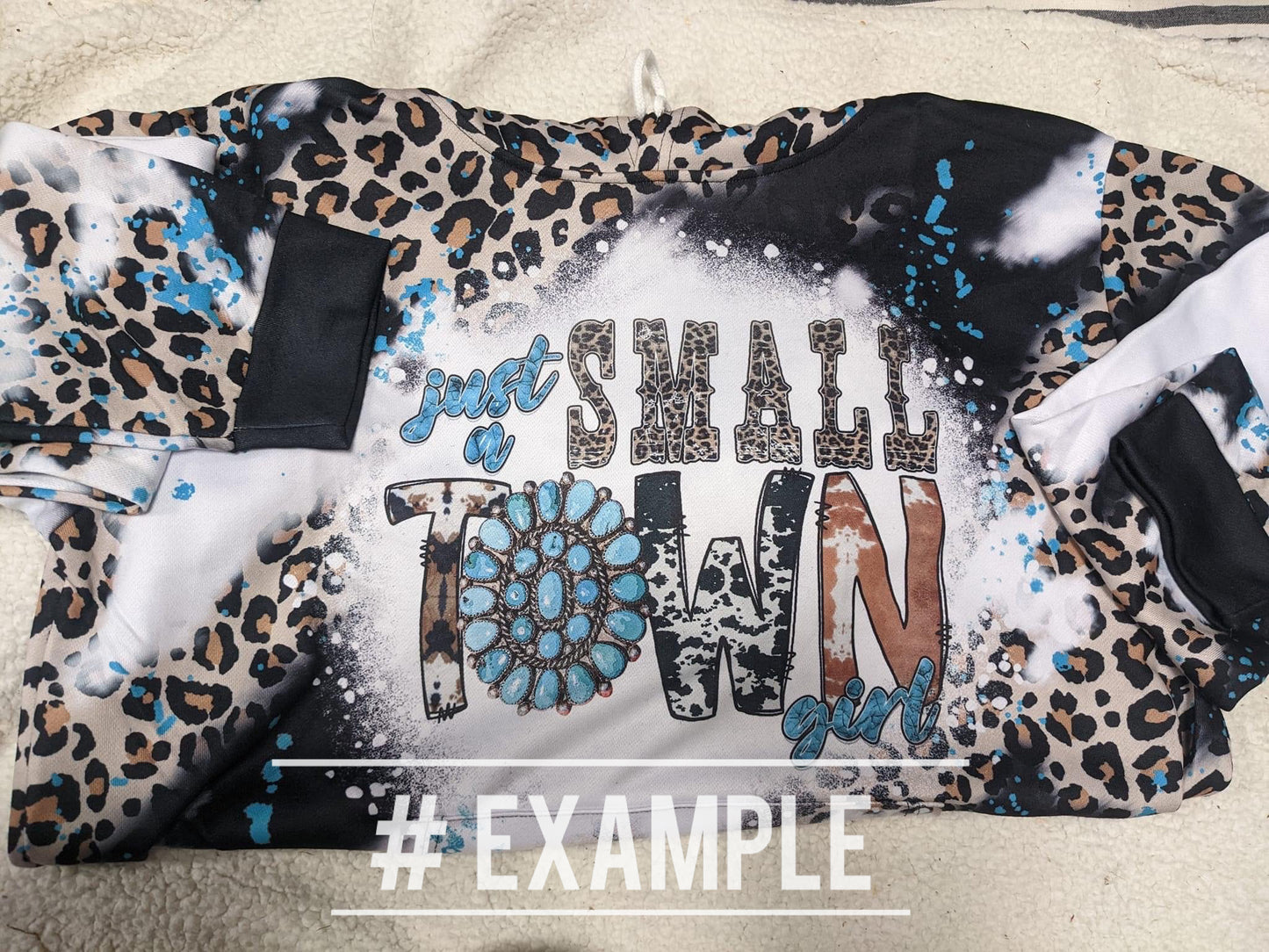 Leopard Printed Bleached Hoodies