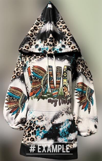 Leopard Printed Bleached Hoodies