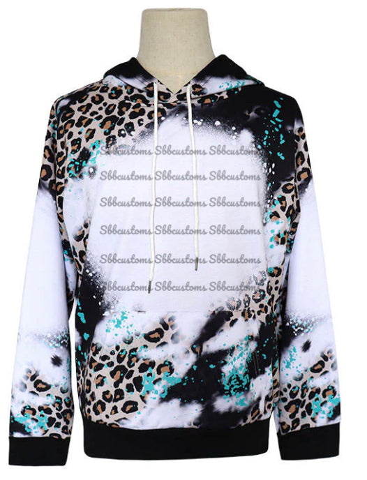 Leopard Printed Bleached Hoodies